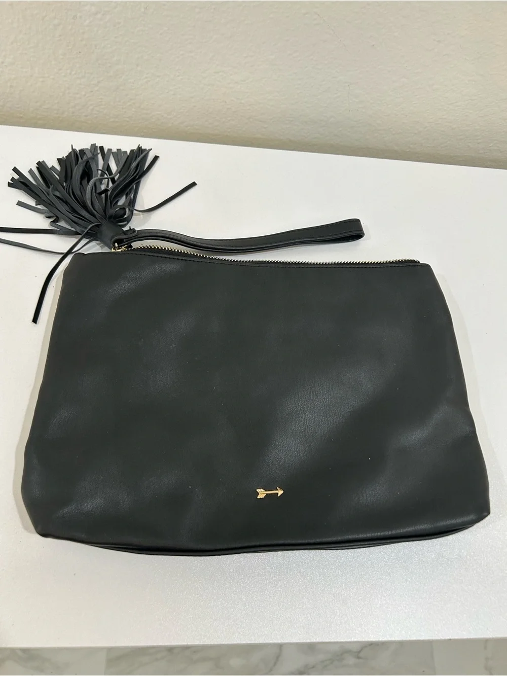 Gianni Bini Black Pom-Pom Accent Wristlet Clutch - Multicolor